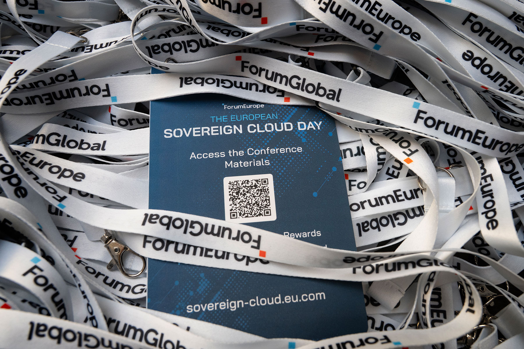 forum europe event branding lanyards