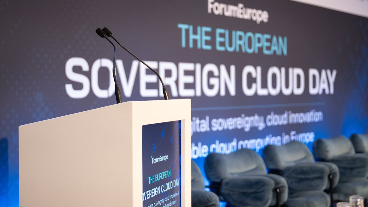 forum europe event branding signage